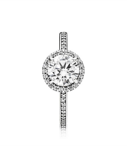 Pandora Timeless Round Sparkle Halo Ring Size 52