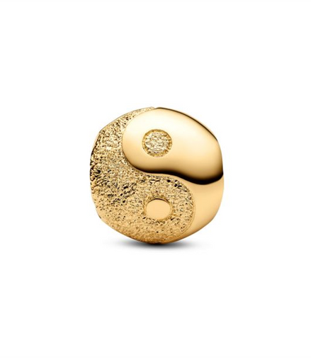 Pandora Textured Yin and Yang Gold-Plated Mini Charm