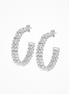 Desmos Crystal Double Row Hoop Earrings