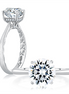 A.JAFFE Solitaire Engagement Ring With Peekaboo Diamonds