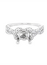 14K White Gold Diamond Semi-Mount Halo Engagement Ring