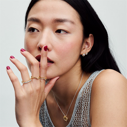 Pandora Timeles Polished Wave Ring Size 7.5