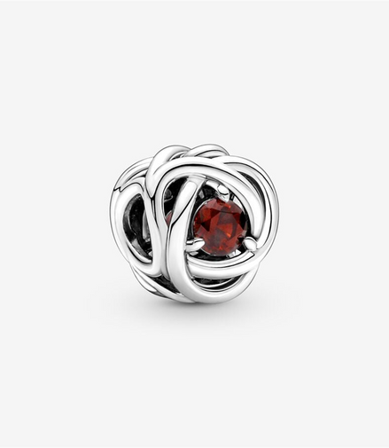Pandora Moments January Red Eternity Circle Charm