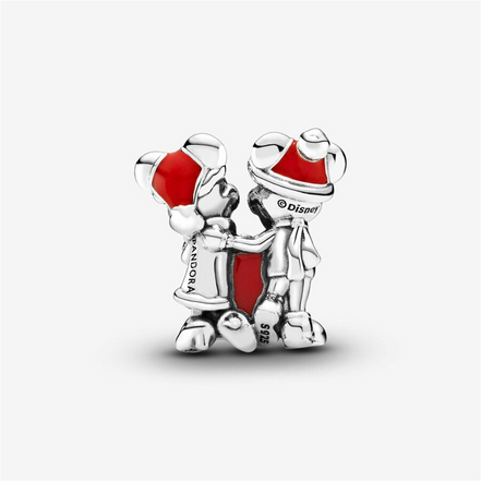 Pandora Disney Mickey Mouse and Minnie Mouse Present Charm