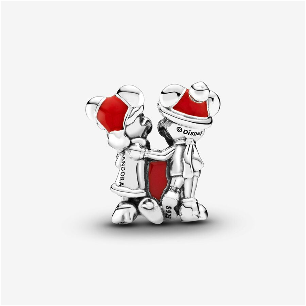 Pandora Disney Mickey Mouse and Minnie Mouse Present Charm