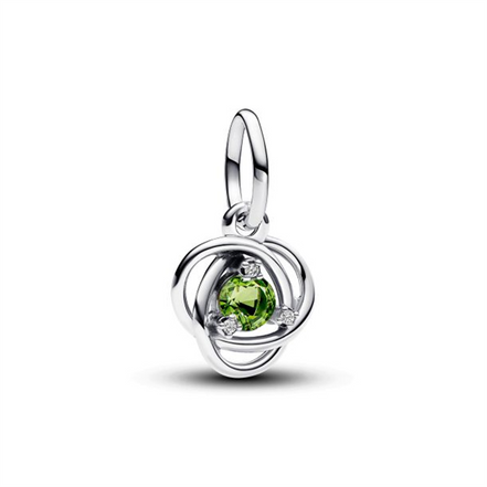 Pandora Moments August Spring Green Eternity Circle Dangle Charm