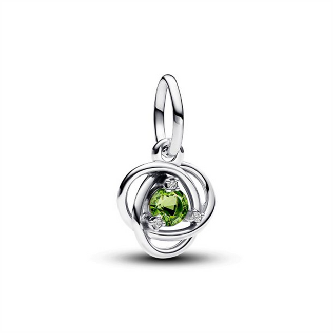 Pandora Moments August Spring Green Eternity Circle Dangle Charm