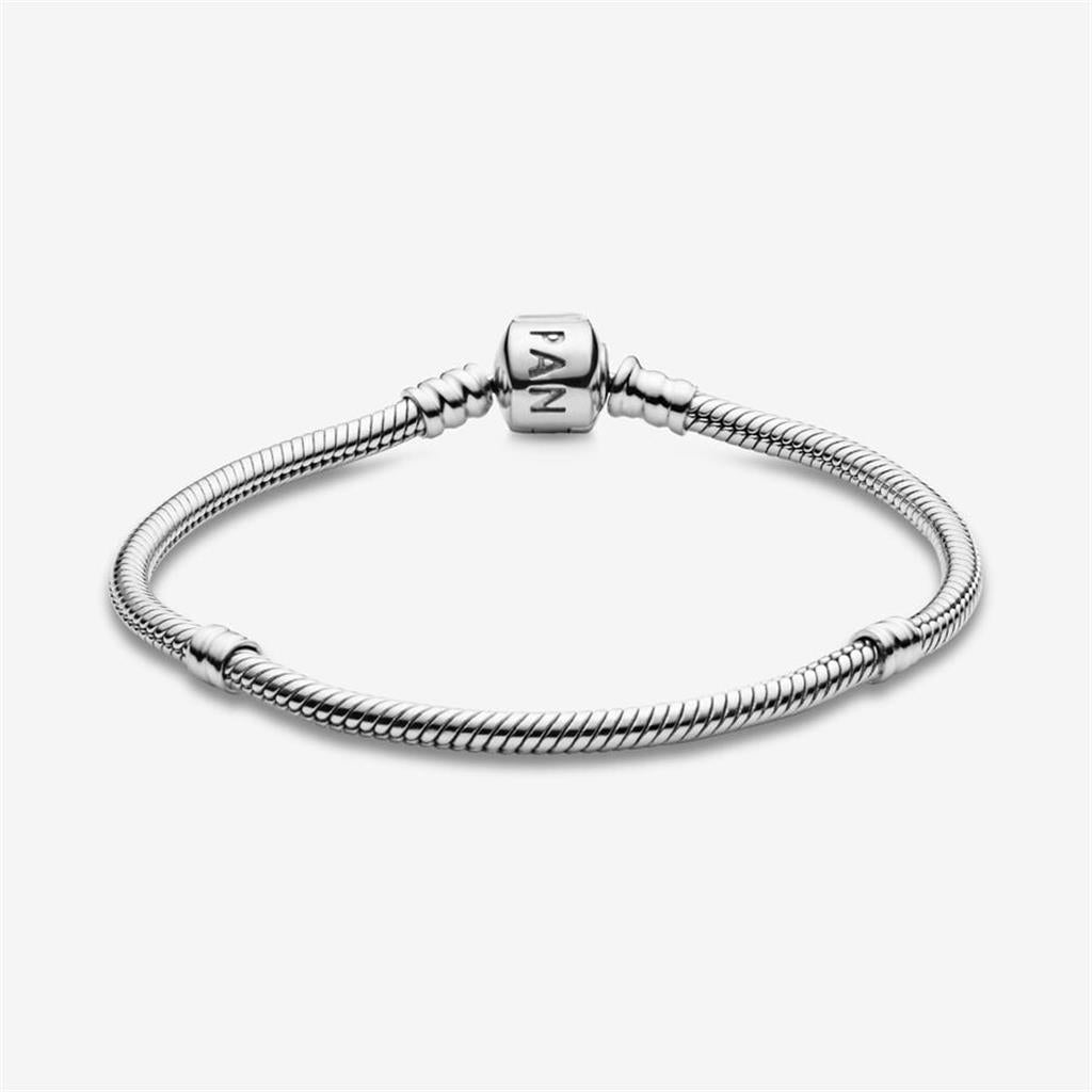 Pandora Moments Iconic Barrel Clasp Snake Chain Bracelet Size 20