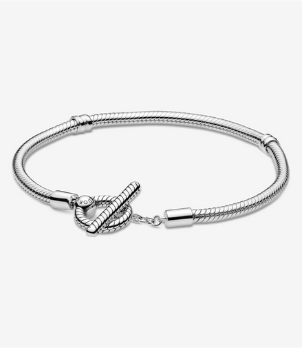 Pandora Moments T-Bar Snake Chain Bracelet Size 23