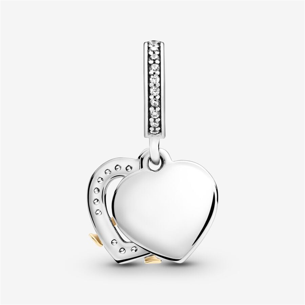 Pandora Moments Two-Tone Happy Anniversary Dangle Charm