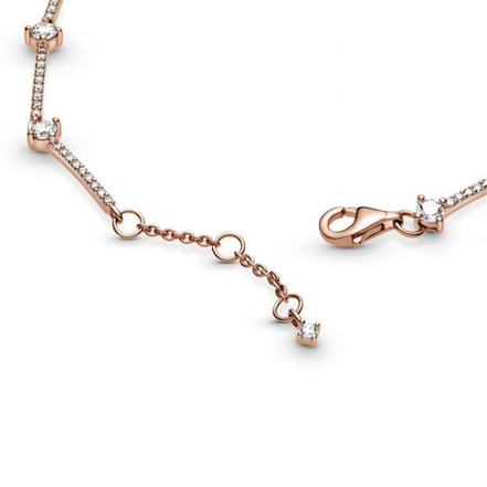 Pandora Timeless Sparkling Pavé Bars Bracelet Size 18