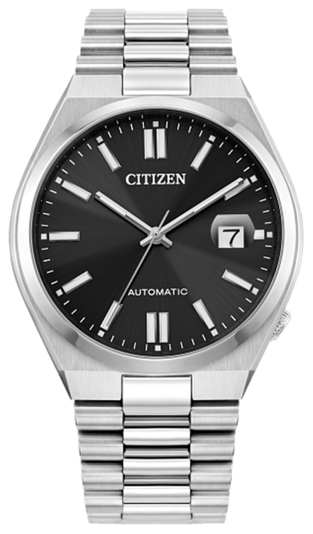 Citizen Men's TSUYOSA Black Dial Stainless Steel Bracelet Watch