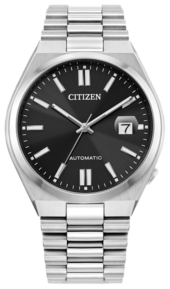 Citizen Men's TSUYOSA Black Dial Stainless Steel Bracelet Watch