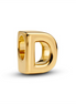 Pandora Letter D Alphabet Gold-Plated Charm