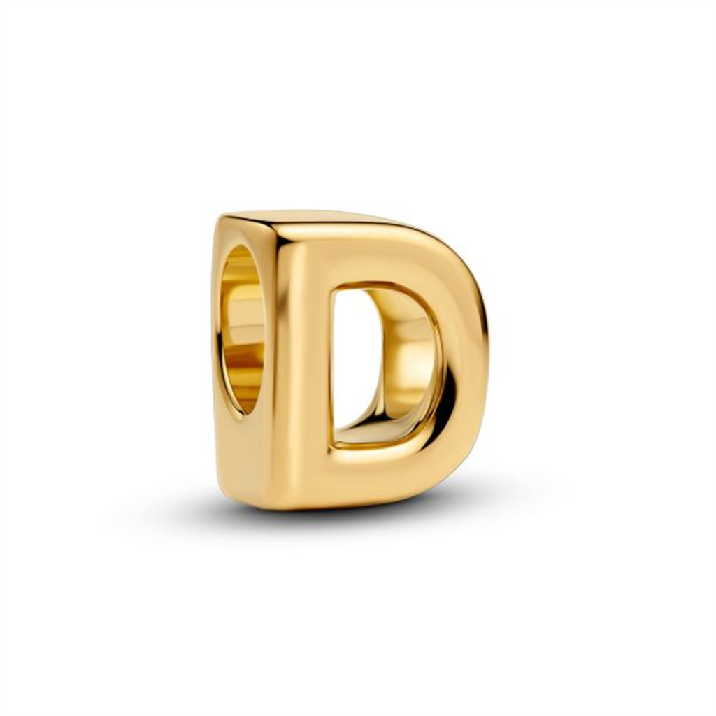 Pandora Letter D Alphabet Gold-Plated Charm
