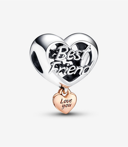 Pandora Moments "Love You Best Friend"  Heart Charm