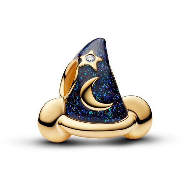 Pandora Disney Mickey Mouse Sorcerer's Hat Gold-Plated Charm