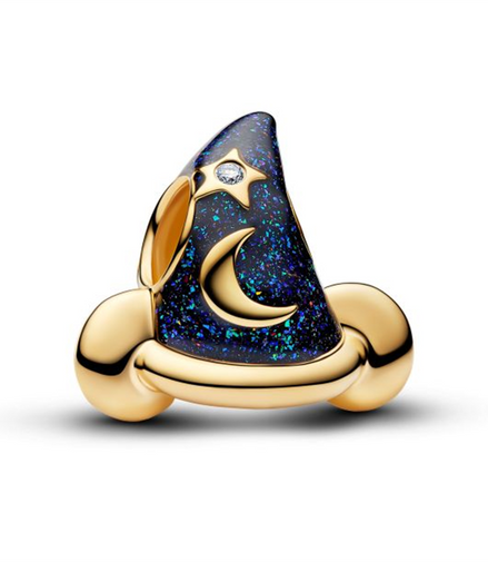 Pandora Disney Mickey Mouse Sorcerer's Hat Gold-Plated Charm