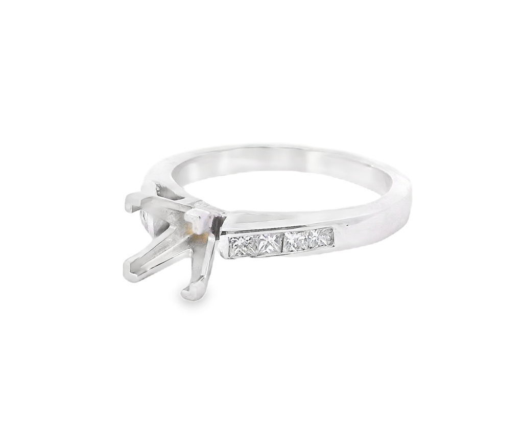 14K White Gold 0.30 CTW Diamond Semi-Mount Engagement Ring