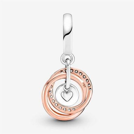 Pandora Moments "Family Always" Encircled Dangle Charm