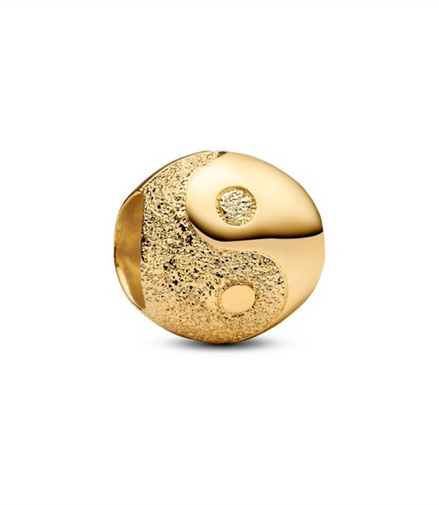 Pandora Textured Yin and Yang Gold-Plated Mini Charm