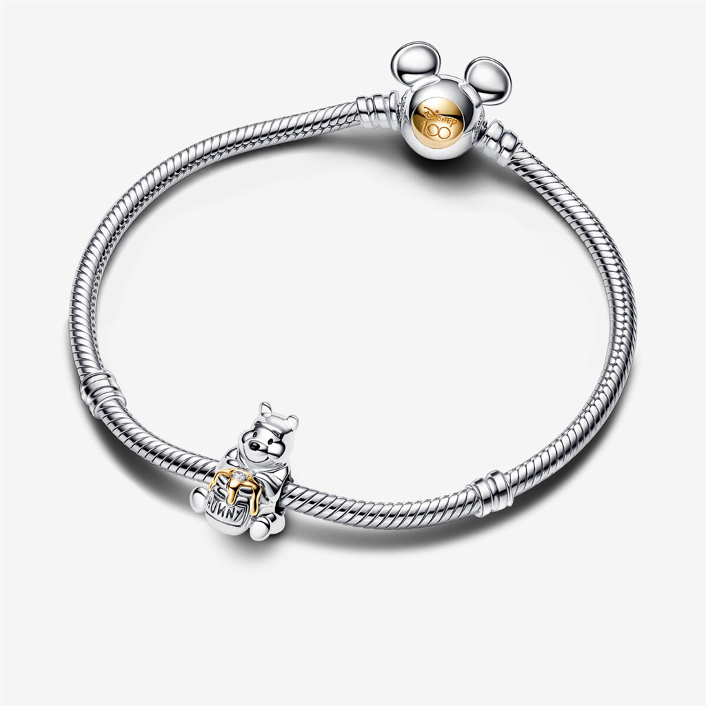 Disney X Pandora  100th Anniversary Winnie the Pooh Lab-Created Diamond Dangle Charm