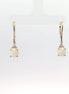 14K Yellow Gold Diamond & Opal Dangle Earrings