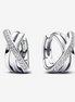 Pandora Signature Crossover Pavé Hoop Earrings