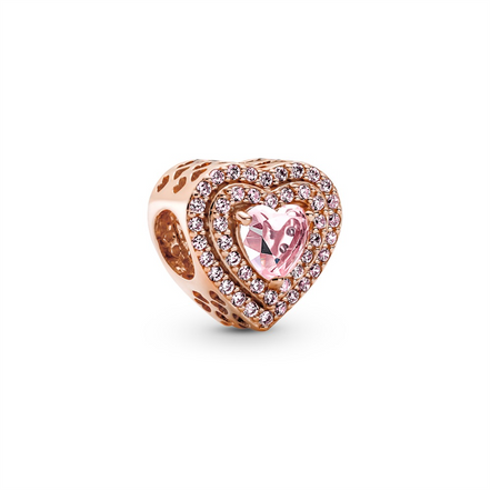 Pandora Timeless Sparkling Levelled Heart Charm