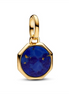 Pandora ME/Moments Blue Engravable Gold-Plated Mini Medallion Charm