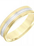 Men's 14K Two Toned Beveled Edge Wedding Band