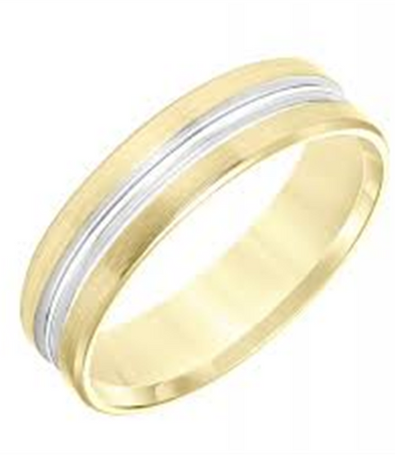 Men's 14K Two Toned Wedding Band Size 10