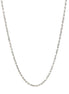 14K White Gold Diamond Cut Rope Chain 24"