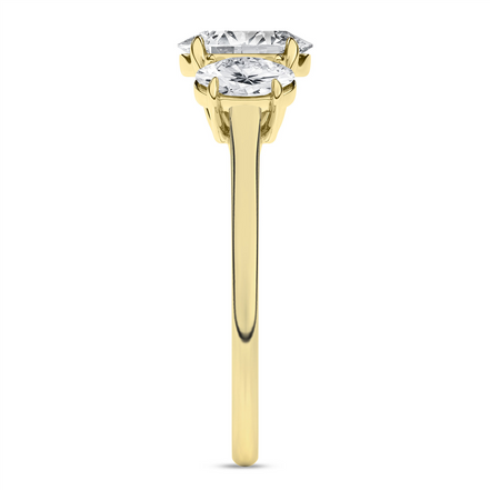 14K Gold 2 CTW Lab Grown Diamond 3 Stone Engagement Ring