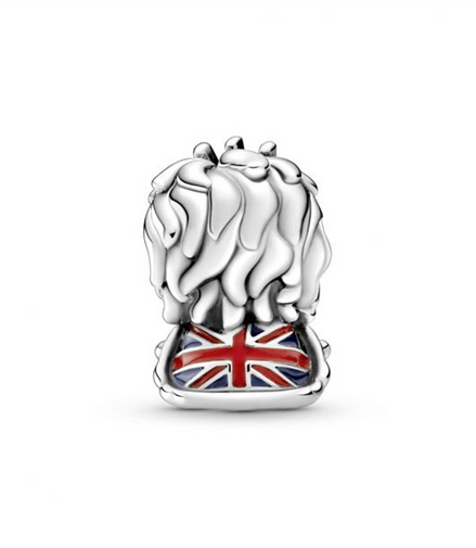 Pandora Moments Wavy Union Jack Lion Charm