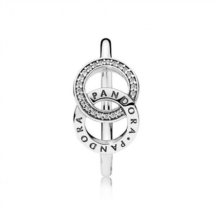 Pandora Signature Entwined Circles Ring Size 7