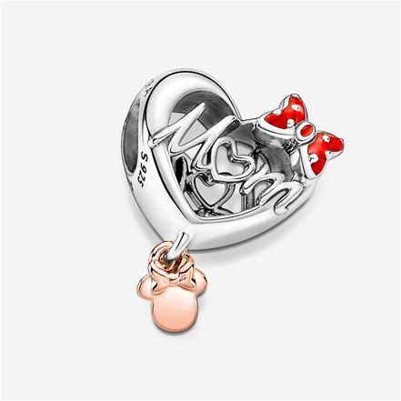 Pandora Disney Minnie Mouse Mom Heart Charm