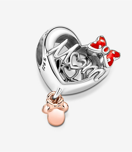 Pandora Disney Minnie Mouse Mom Heart Charm