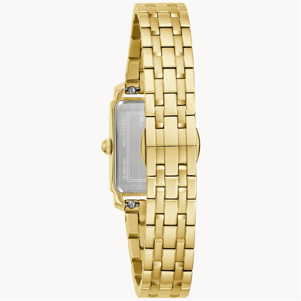 Bulova Sutton Mother-of-Pearl Dial Gold-Tone Stainless Steel Bracelet Watch