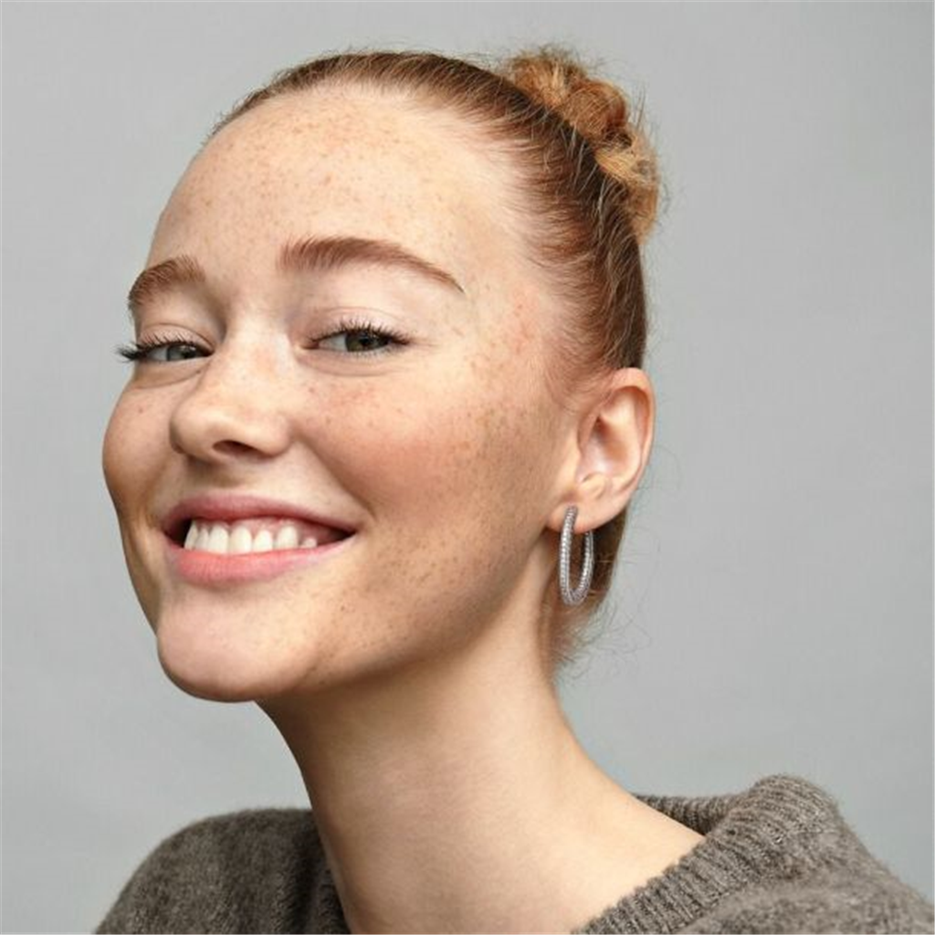 Pandora Signature Sparkle and Hearts Inside/Out Hoop Earrings