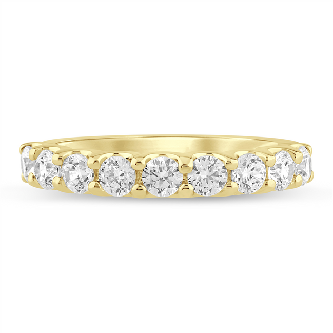 14K Yellow Gold 1 CTW Lab Grown Diamond Half Eternity Band