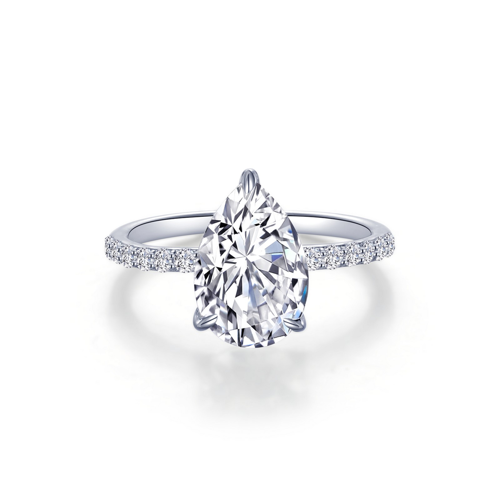 Lafonn 3 CTW Simulated Diamond Pear-Shaped Solitaire Engagement Ring Size 6