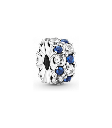 Pandora Moments Clear & Blue Sparkling Clip Charm