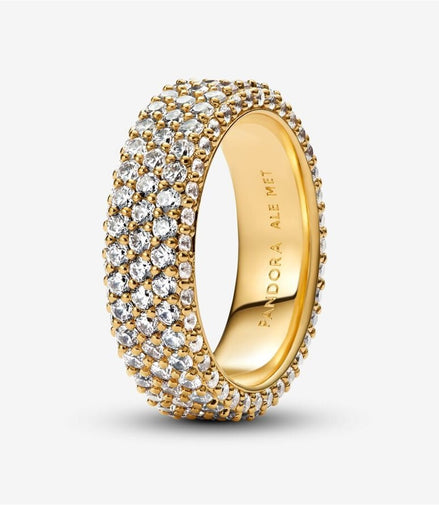 Pandora Timeless Pavé Triple-Row Ring Size 7