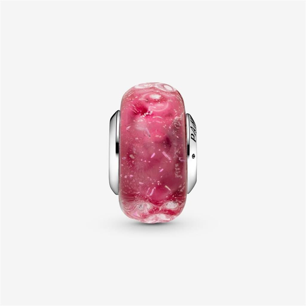 Pandora Moments Wavy Fancy Pink Murano Glass Charm