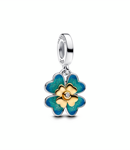 Pandora Moments Spinnable Four Leaf Clover Lab-Grown Diamond Dangle Charm