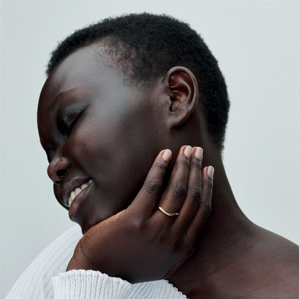 Pandora Essence Organically Shaped Band Ring Size 7.5