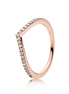 PandoraTimeless Sparkling Wishbone Ring Size 3.5