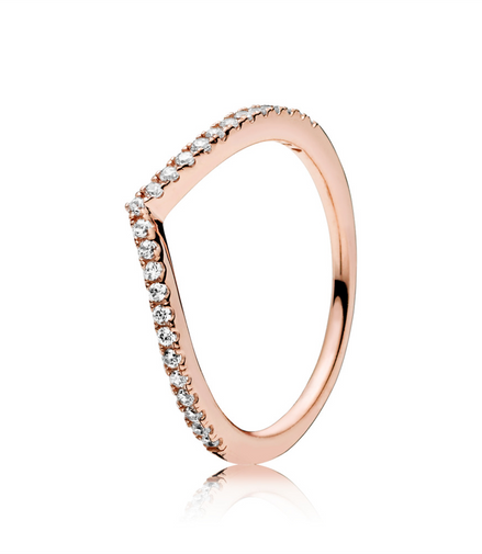 Pandora Timeless Sparkling Wishbone Ring Size 9