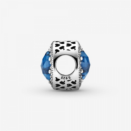 Moonlight Blue Radiant Hearts Charm